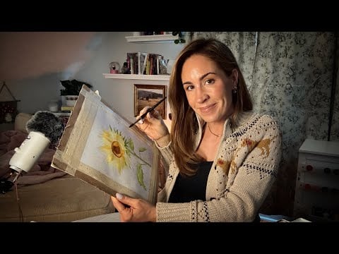 ASMR | Paint With Me 🎨Body Doubling | Calm Watercolor & Cozy Creative Relaxing Sounds 