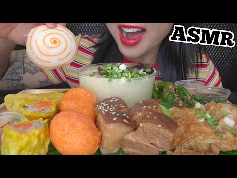 ASMR DIM SUM PLATTER *FRIED MOCHI + BRAISED PORK (EATING SOUNDS) NO TALKING | SAS-ASMR