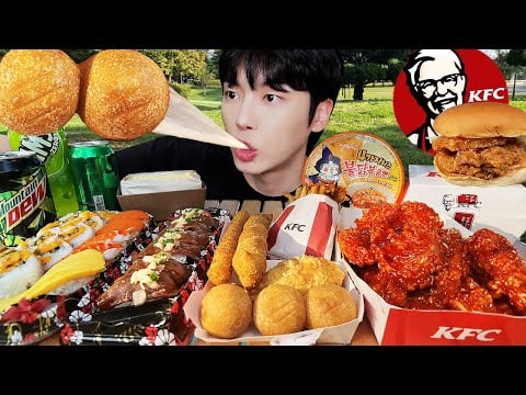 ASMR MUKBANG | 직접 만든 치즈 불닭볶음면 양념치킨 김밥 치즈스틱 먹방 FRIED CHICKEN AND FIRE NOODLES