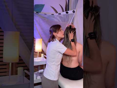 ASMR PESSOA REAL: Exame na Cabeça, Técnica Relaxante e Massagem