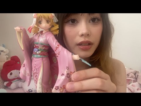 asmr on my madoka magica collection (tapping, scratching, whispering)