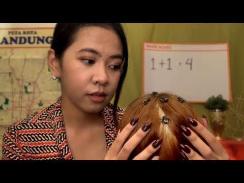 [ASMR] Ibu Guru Periksa Rambut Kamu (kamu ketularan kutu kudanil lagi)