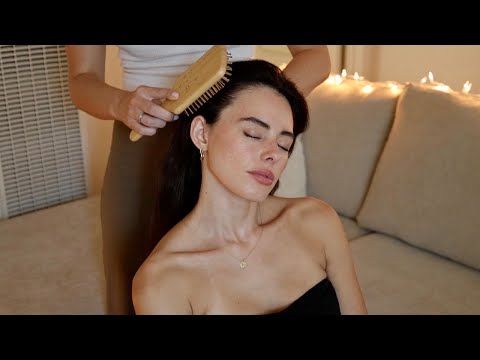 ASMR | Gentle Hair Play & Brushing, Scratching, Face Tracing, Head Massage with Amanda ✨ (Whisper)