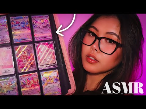 ASMR ❤︎ Organizing my Pokémon Card Binder 💫 Relaxing Whispered Card Collection Showcase 💤