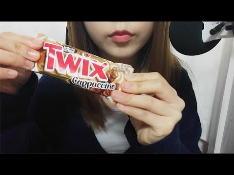 노토킹 ASMR Twix 트윅스 카푸치노 이팅사운드 초코바 먹방 Cappuccino Chocolate Candy Bar No Talking Eating sounds mukbang