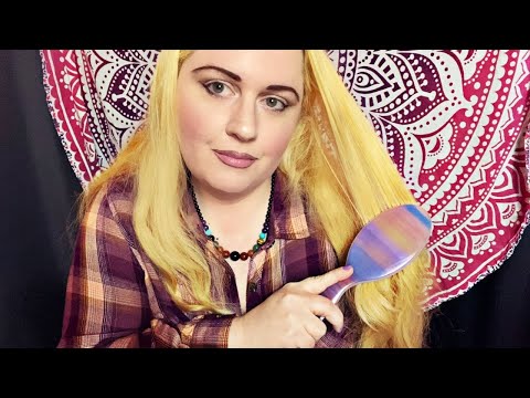 Hair brushing, Hair Play, and Face Brushing ASMR 👩‍🦳