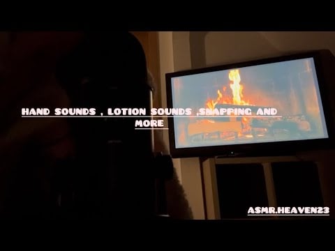 Asmr hand and lotion sounds with some snapping and whispers 