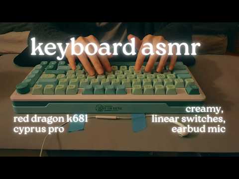 [cozy asmr]👩🏻‍💻mechanical keyboard typing asmr (red dragon k681 cyprus pro) | 1 hour, no talking
