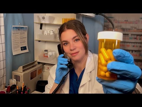 ASMR Pharmacist Fills Your Prescription & Exam | Typing, Sorting | Medical Roleplay