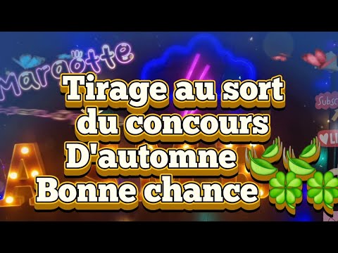 Asmr français. Tirage au sort du concours D'automne 2025, bonne chance à toutes et tous 🍃🍀