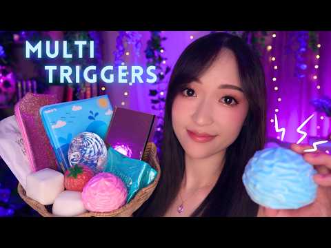 ASMR 🧺 CREAMY, STICKY, CRACKLING...🎁 5 thèmes, 18 triggers (assortiments ASMR) ✨