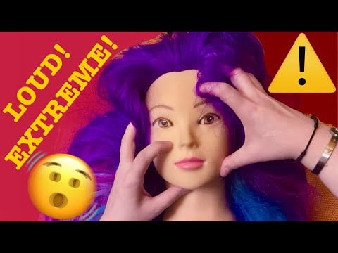 ASMR|⚠️EXTREME FAST AND AGGRESSIVE SCRATCHING ON MY MANNEQUIN HEAD/FACE/NECK/EARS! LOUD! Soft spoken