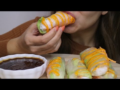 ASMR VIETNAMESE FRESH SPRINGROLLS / GOI COUN / MUKBANG / CREMA ASMR #asmr #mukbang #springroll #food