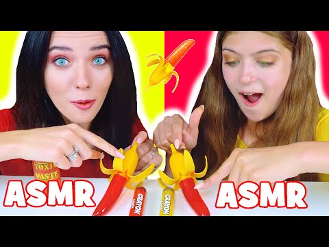 ASMR Jelly Bananas, Popping Boba, Sour Candy Mukbang