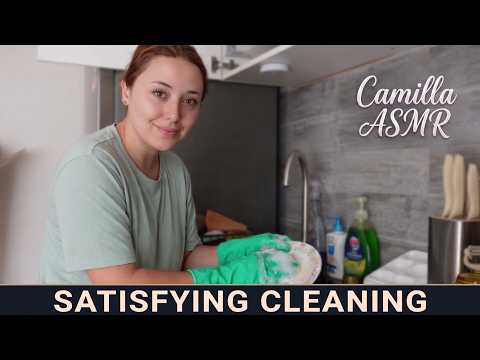 The Most Satisfying Cleaning ASMR Washing Dishes🧽 Deep Sleep in 10 Minutes 💤 Rubber Gloves
