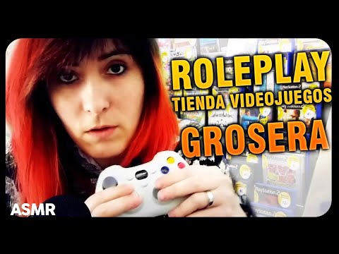 ASMR Español ROLEPLAY TIENDA VIDEOJUEGOS ANTIPATICA / GROSERA