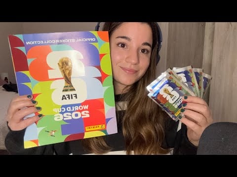 ASMR CON EL ÁLBUM DEL MUNDIAL 2026 ~ abriendo sobres y pegando figuritas 