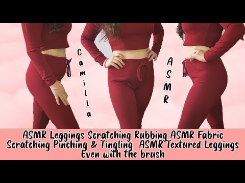 ASMR Leggings Scratching Rubbing ASMR Fabric Scratching Pinching & Tingling  ASMR Textured Leggings