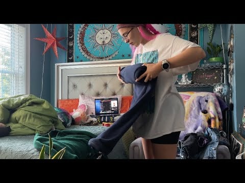 Folding my laundry (perfect background sound for homework/chores🧚‍♀️)