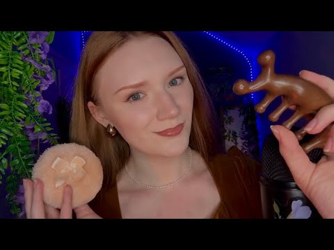 ASMR😴 Plucking,Honey spoon, Beeswax wrap tapping, Kisses, Gloves 🌙