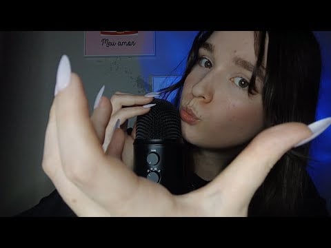 Asmr hand movements and mouth sounds ear to ear para dormir 