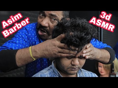 Asim Barber Basic Head Massage And Forehead Tapping With Neck Crack And Ear Crack