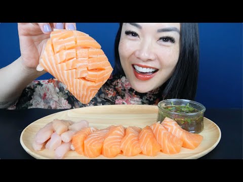 SALMON SASHIMI (ASMR EATING SOUNDS) NO TALKING | SAS-ASMR