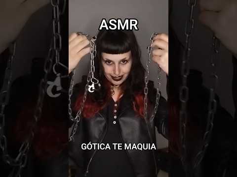 GAROTA GÓTICA TE MAQUIA NO BANHEIRO DA ESCOLA #asmr #asmrsounds #relax #visualtingle #asmrvideo