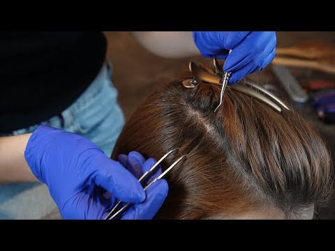 Asmr up-close scalp check with gloves and new tools *extra crinkly* no talking