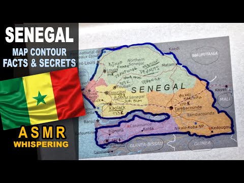ASMR: Map of SENEGAL tracing with facts | Main CITIES less known facts | ASMR maps and facts
