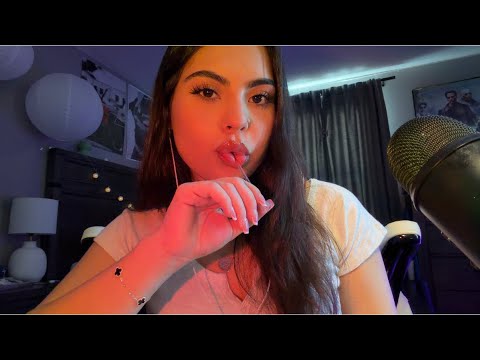 ASMR Doing Your Eyebrows (spoolie, up-close, mouth sounds, personal attention) 