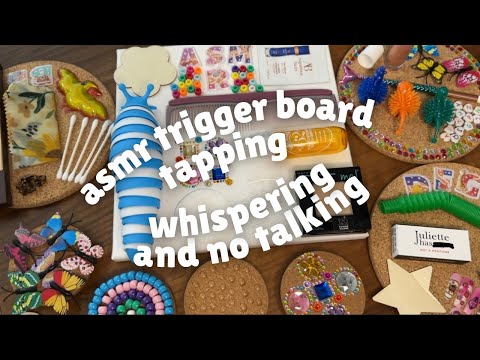 I Made a Bunch of ASMR Trigger Boards 🤗 Whispered & No Talking Tapping 😴