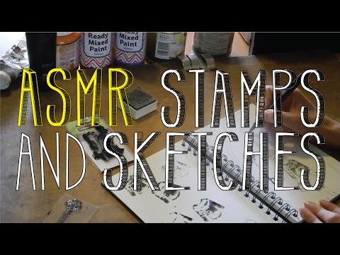 ASMR Stamps and Sketches | No Talk | LITTLE WATERMELON