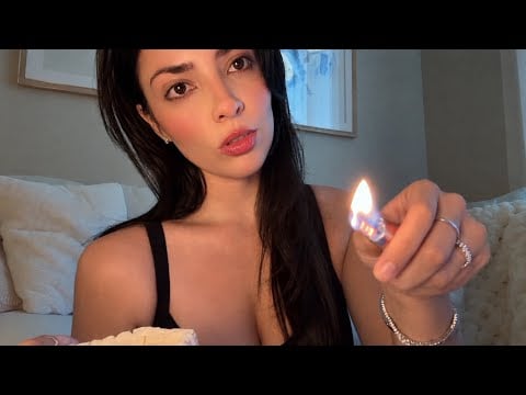 asmr | candle lighting + match sounds | soft spoken for deep sleep