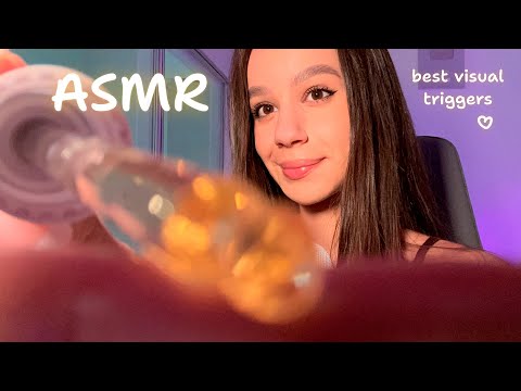 ASMR ✨ The Most Tingling VISUAL TRIGGERS for Sweet Sleep ⭐️🌙 (coconut rain, eye exam, mouth hounds)