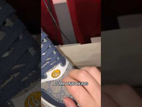 ASMR Dupe Shoe Unboxing! (Full video on my channel) #fyp #asmrtriggers #relax #lofi #unboxing
