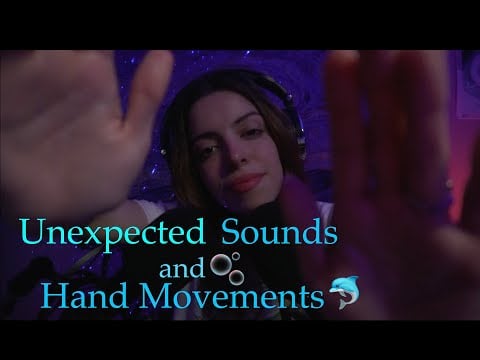 ASMR|Unexpected Hand movements with sea creature mouth sounds.🐬 🫧 repetitive words and sounds.