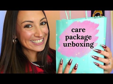 ASMR Care Package Unboxing 💌 (crinkles, fabric sounds & tapping)
