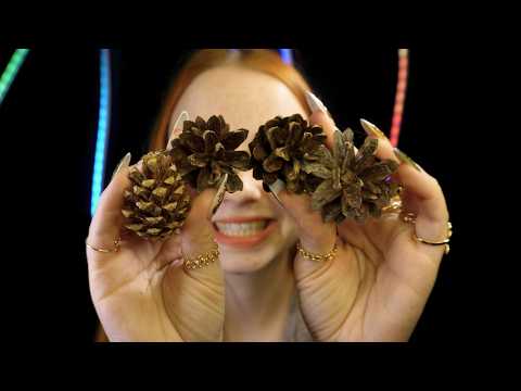 ASMR Nature Triggers 🌲 | Pine Cones, Needles & Dried Flowers