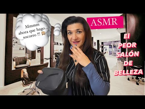 ASMR / TE MAQUILLAS EN EL PEOR SALÓN DE BELLEZA 😱 / ROLEPLAY / EN ESPAÑOL