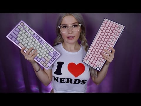 ASMR Mechanical Keyboards 💜 Scratching, tapping, relaxing whispers & calming triggers ✨