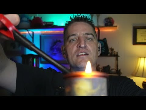 ASMR 🕯️ My First Real Wood Wick Candle Video #SleepAid #MaleASMR #Relaxing