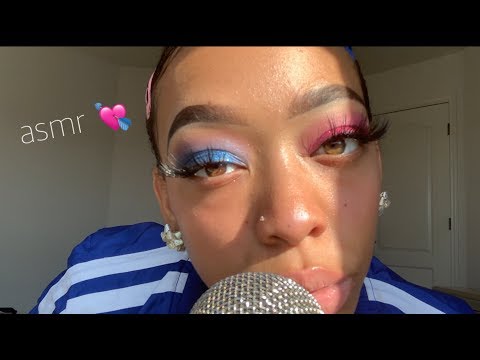 ASMR | Up close applying Lipgloss, breathy tongue clicking (lots of mouth sounds!) NO TALKING