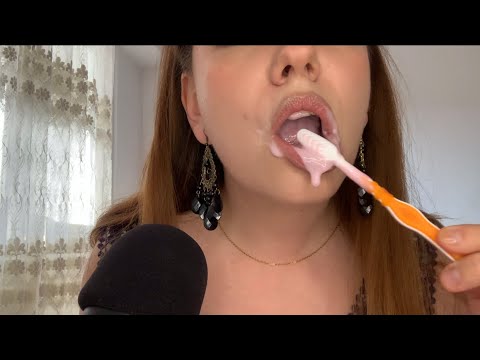 ASMR | 💗Teeth Brushing & Mouth Wash🦷💗🦷 Satisfying Sounds