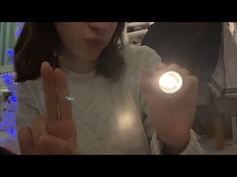 asmr light triggers (follow the light, closed eyes)
