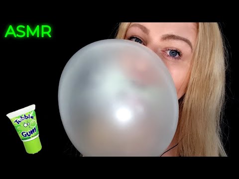 ASMR BUBBLE GUM BLOWING BIG BUBBLES (NO TALKING)