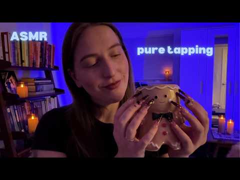 ASMR To Shut Your Brain Off ~ Tapping with XL Nails 😴 (no talking + low light)