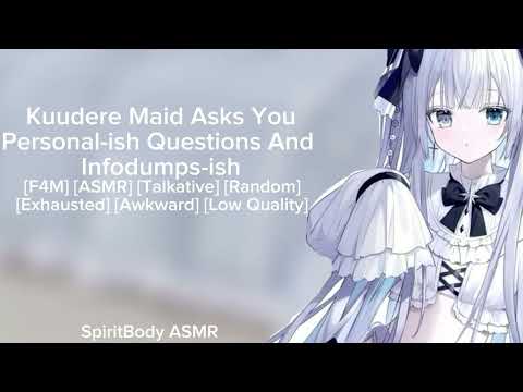 Kuudere Maid Asks You Personal-Ish Questions, Infodumps-ish, And Is Awkward ASMR