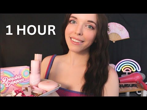 ASMR Scalp Treatment & Doing Your Makeup (Personal Attention Roleplay) 1 HOUR COMP