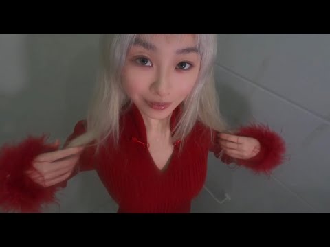 ASMR *girl in red* fabric scratching,etc